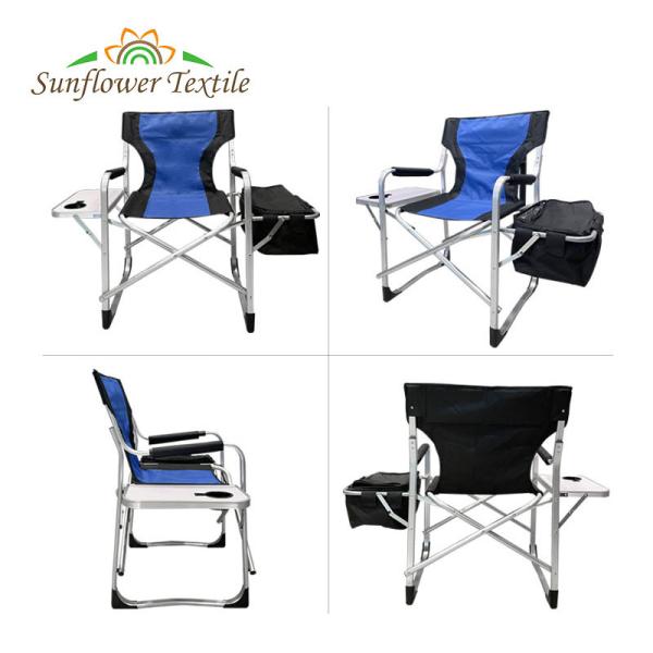 Outdoor Folding Aluminum Director Chair With Side Cooler Bag