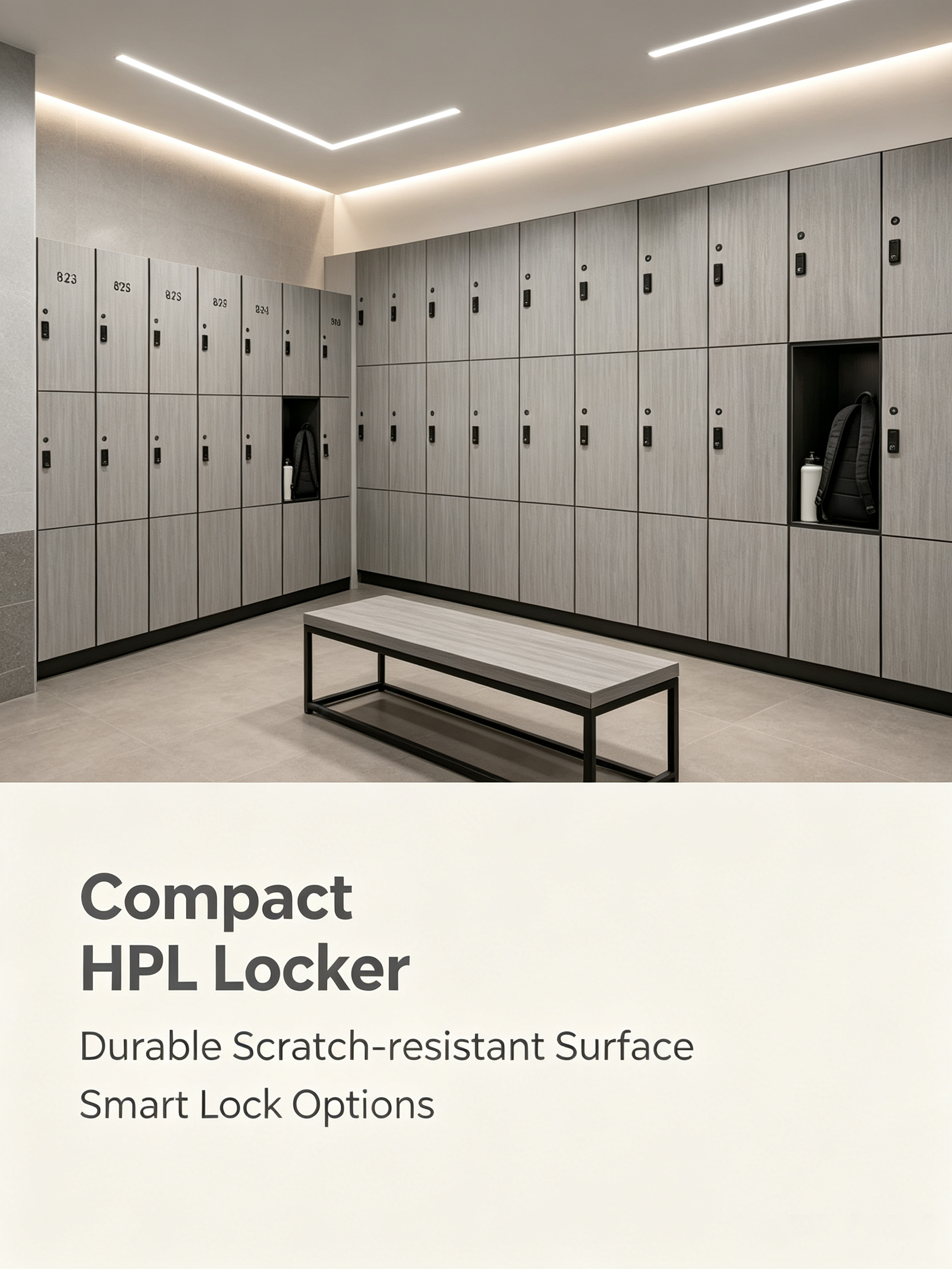 Commercial HPL Lockers Moisture & Impact Resistant Toilet & Gym Lockers