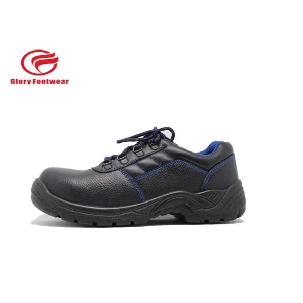 Tow Water Resistant Leather Steel Toe Work Boots Anti Skid  Split Leather With Blue Mesh