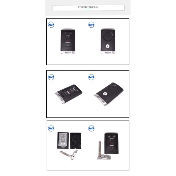 Blank Auto Remote Car Key Case Replacement Shell 4+1 Buttons With Uncut Blade