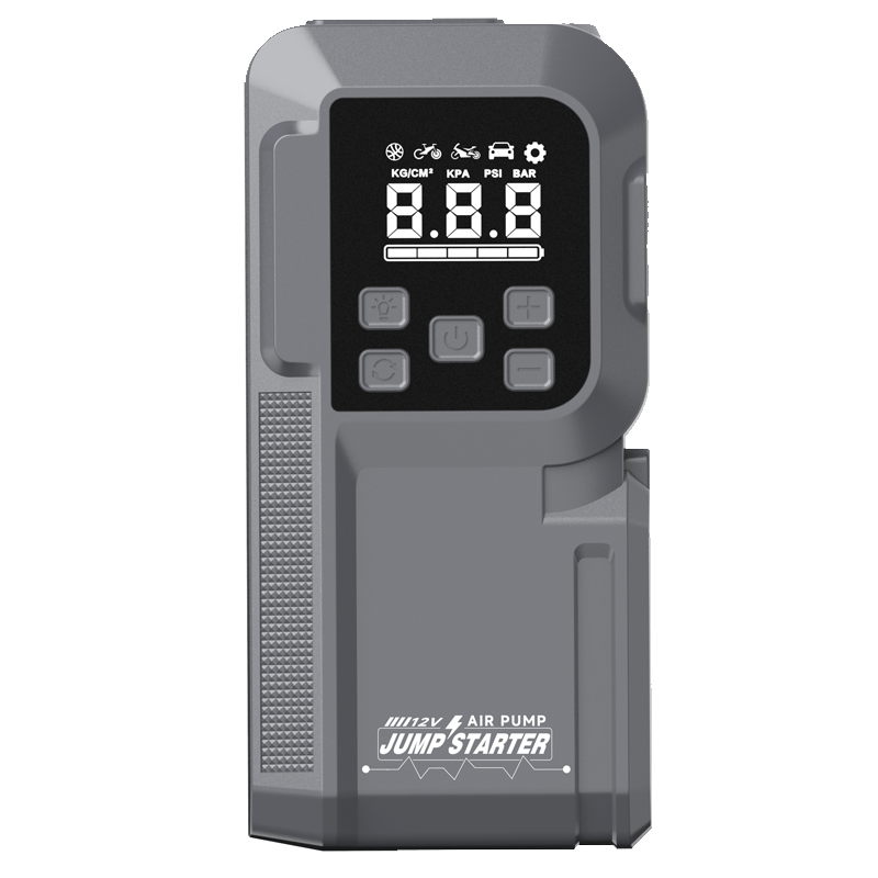 Vehicle 2 In 1 Jump Starter 12V Tire Inflator 141psi Portable Electric Handheld Air Pump Intelligent Air Pump