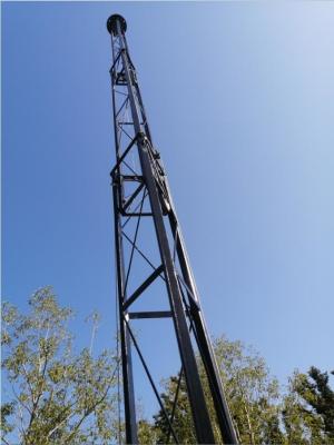 Winch Up Truss Structure 12M Tripod Telescoping Antenna Tower