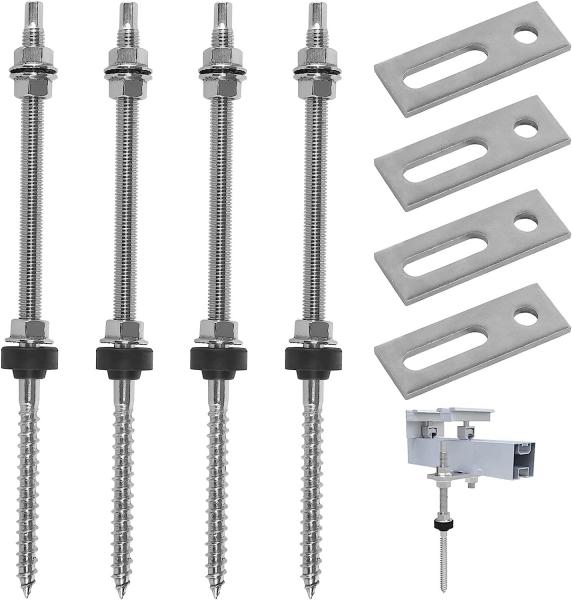 Snow Load 1.4KN/m2 M10*200 Solar Ground Screws with Aluminum Stainless Steel 304