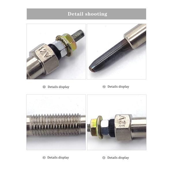 Excavator Engine Spare Parts 129155-77800 Yanmar 4TNE98 Glow Plug 12V