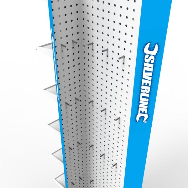 Suporte de exposição de gerencio de Pegboard do metal do suporte de exposição de Pegboard dos rodízios com ganchos