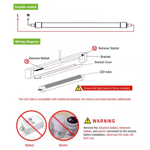 130lm/w High Lumen T8 Tube 3 Years Warranty Good Quality 10W 14W 20W LED Tube For Indoor Commercial Lighting
