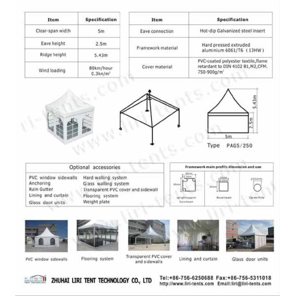 Outdoor Garden Canopy 5*5M For Cottage Shelter