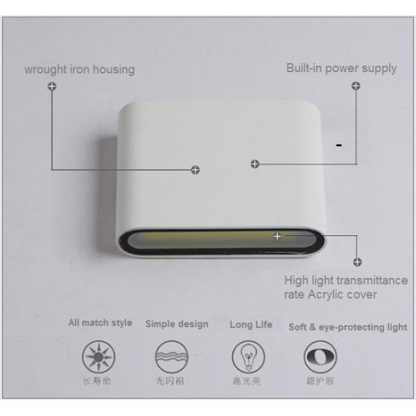 Slim LED Wall Light 6W 10W IP65 Waterproof AC85-265V