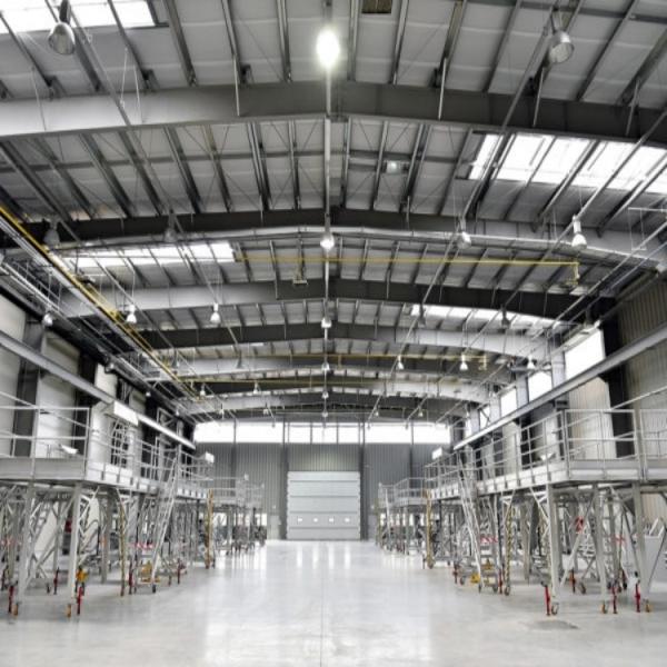 Windproof Prefab Warehouse Buildings , H Steel Window Frames Builders Warehouse
