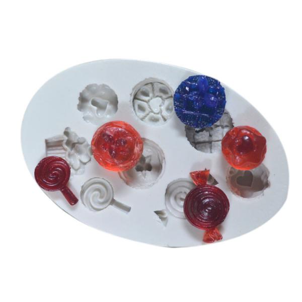 O fundente do silicone da decoração do bolo molda o tamanho feito sob encomenda do produto comestível