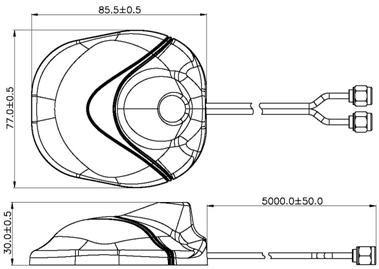 4 dBi GSM Quad-Band Antenna GPS / GSM Ceramic Antenna For Car Low Loss Design