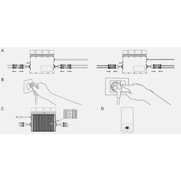 Single AC Micro Inverter Solar Panel Kit Portable Solar Energy System for Home Use & Balcony Microinverter