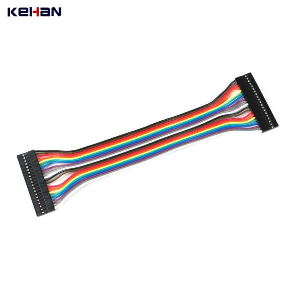 Dupont 2.54 Connector PVC Insulated Rainbow 2.54 Ribbon Cable for Durable Wire Harness