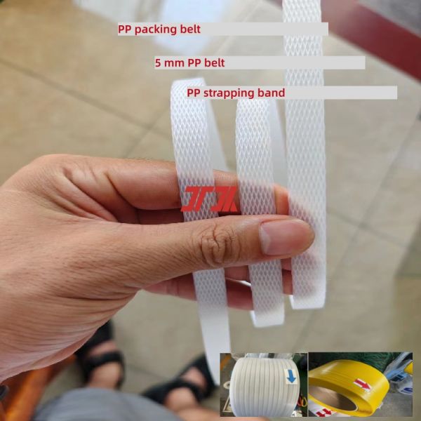 White PP strapping belt 5mm Automated PP strapping band High-speed pallet PP PET strapping