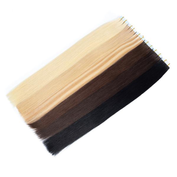 18 Inch Human Hair Extensions Blonde Reusable Real Hair Clip In Extensions