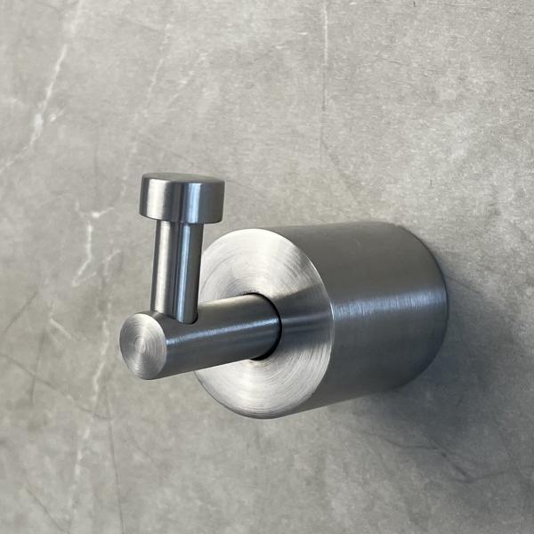 Towel Wall Mounted Bathroom Robe Hooks SUS304 Stainless Steel Heavy Duty Brushed Silver