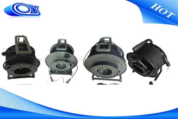 Flat Twin Duplex Tactical Fiber Optic Cable With Water Resistant Connectors