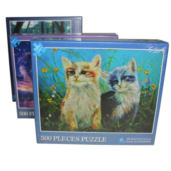 Divertimento 1.8mm Cat Jigsaw Puzzle, enigmas de 1000 partes 3d para brinquedos dos adultos