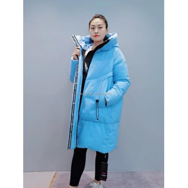 FODARLLOY F22517 Ladies Warm Hooded Cotton-padded Clothes Women Slim Long Winter Jackets Women Coats