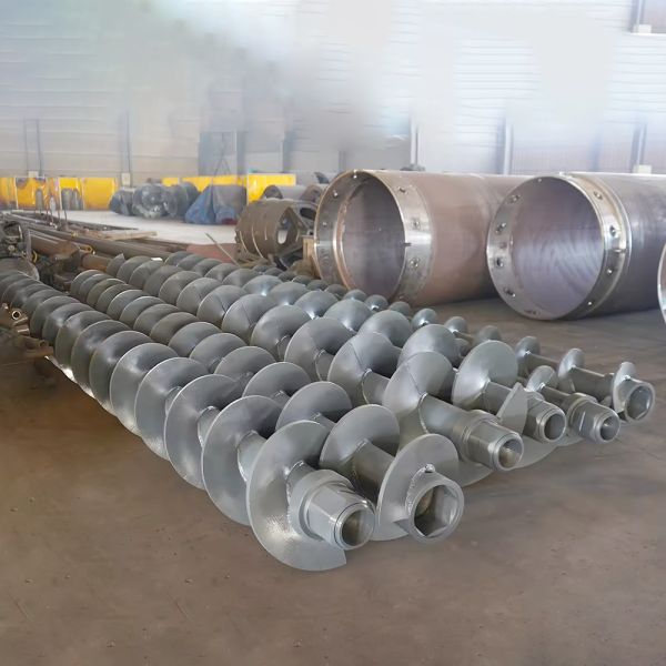 Customized Auger Drilling Rig, Auger Drilling Rig, Rotary Drilling Rig Single-Flute Straight Auger Bit (Toothed) For construction in clay layers, highly weathered layers, and gravel layers