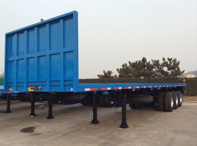 Charge utile de 32 tonnes 40 pieds 3 essieux à tambour conteneur à lit plat semi-camion remorque avec protecteur avant