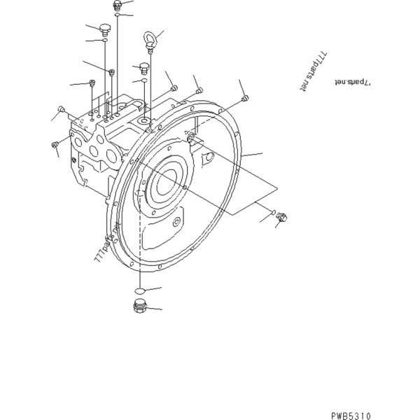 PC130-7 Excavator Hydraulic Pump Pressure 708-1L-00650 Excavator Spare Parts