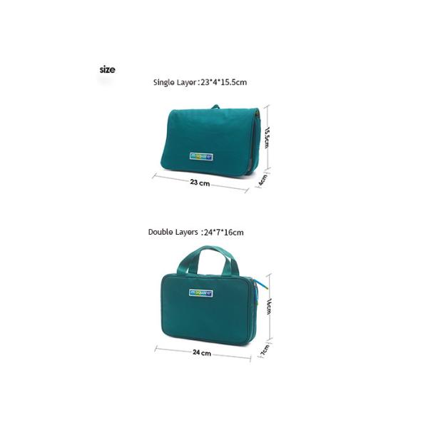 Folding Suspensible Mens Toiletry Bag Double Layer Design PVC Material