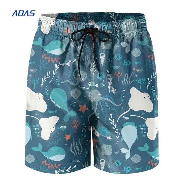 Sublimation Mens Polyester Workout Shorts Summer Sportswear Customized 100% Polyester