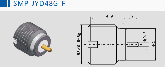 Hermetically Sealed SMP Male Limited Detent Bulkhead RF Plug Connector