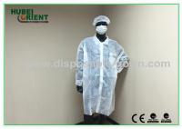 OEM Coats de laboratório descartáveis respiráveis com fechamento Velcros/coat de laboratório personalizado com colarinho de estilo diferente