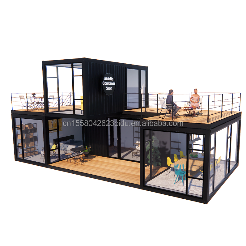 Aluminum Alloy Windows Customized 3 Modules Modular Living Container Flat Pack Prefab Home Office or Garden House Made from Steel