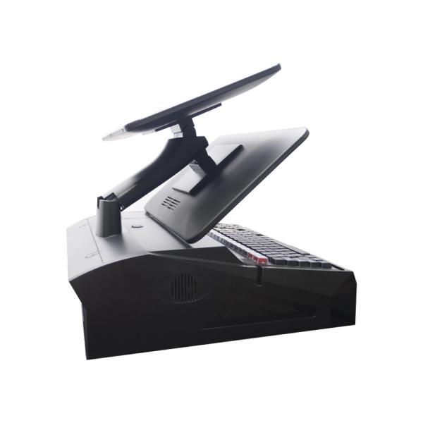 OEM ODM 15.6Inch Dual Screen Windows7 Pos Cash Register N2840 Cpu 2+32GB Desktop POS Terminal with 58mm Printer,Keyboard