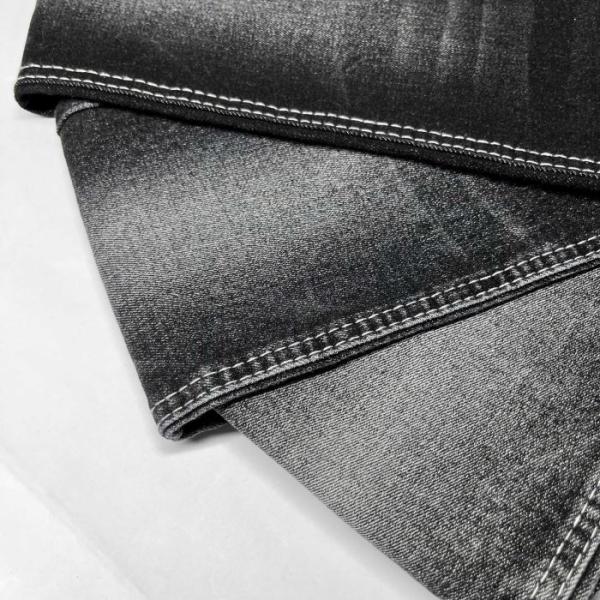 Cotton Polyester Spandex Twill Denim Fabric Light Grey 10.9 oz OEM