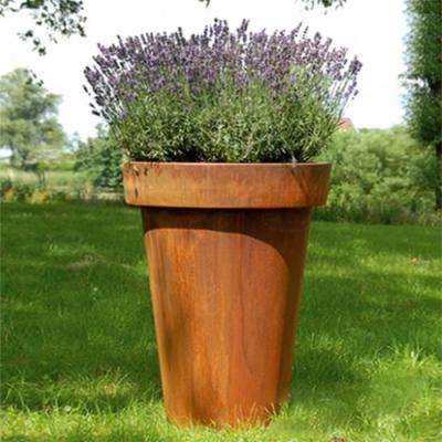 Altura de Celso Cylinder Corten Steel Planter 100cm do metal resistida pre