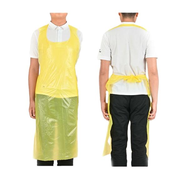 S&J Biodegradable Disposable Waterproof Poly Aprons 1 Mil. Unisex Covers PE Disposable Plastic CPE Aprons Oil-proof Protection