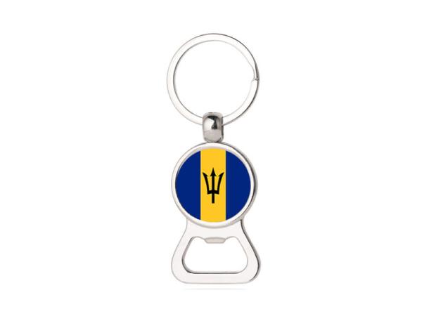 Custom personalized national holiday promotion printed country flag logo bottle opener key ring,