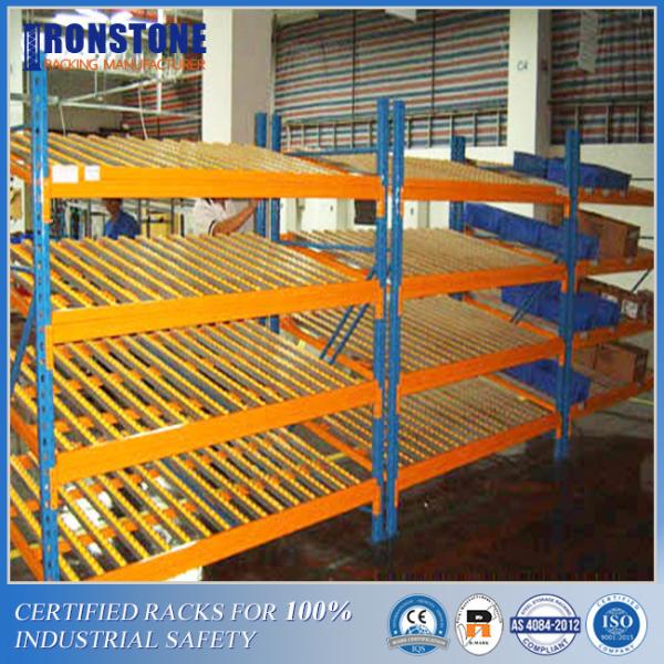 Heavy Duty Pallet Racking Carton Flow System For Box Crates Overturn Storage