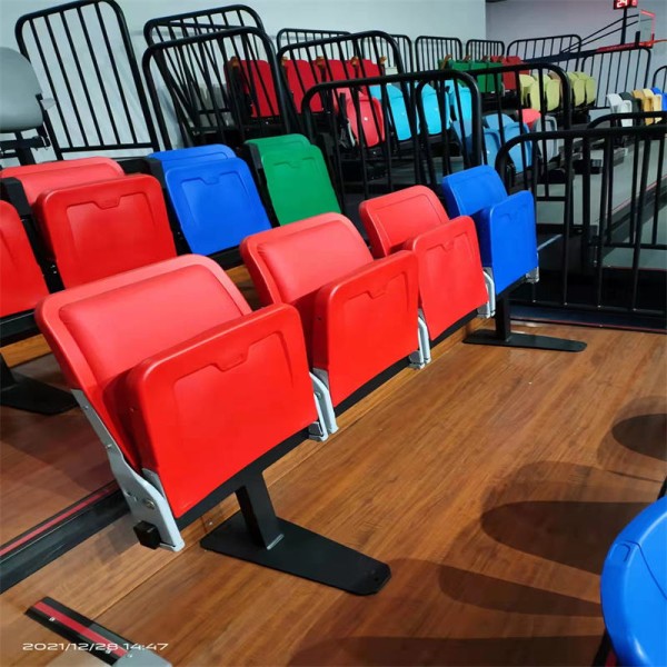 Retractable Grandstand Seating with Foldable Backrests - Durable HDPE Material and Customizable Options for Indoor Sports Arenas