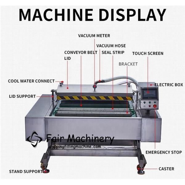 50VAC 5time/Min Industrial Vacuum Sealing Machine For Food Meat Fish 2.2KW