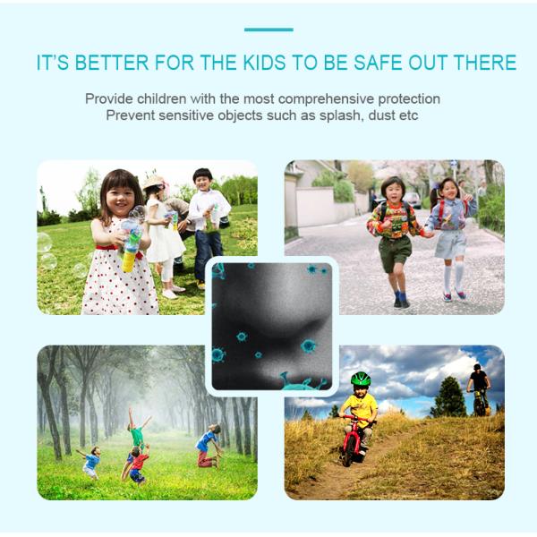 Transparent Protective Kids Child Safety Visor Face Facial Wear Glasses Clear kids face sheild Faceshield with Glasses