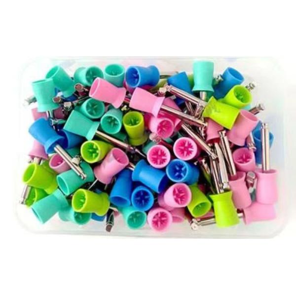 Disposable Dental Prophy Brush 4 Ribs 4 Angles Rubber Latch Style