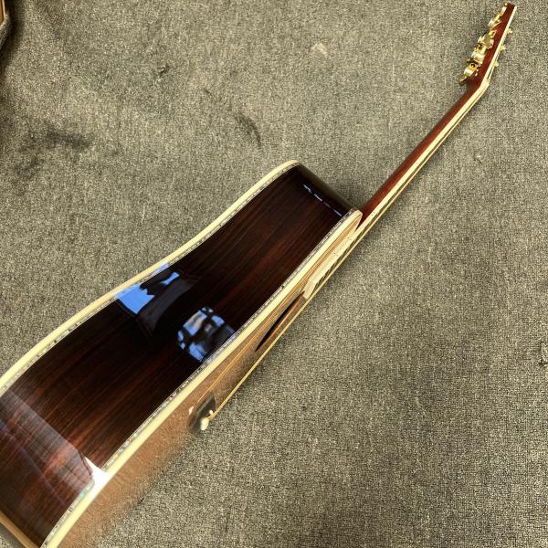 Custom M Style Solid Cedar Top D45caa Dreadnought Acoustic Guitar with Solid Rosewood Back Side, customized logo on headstock