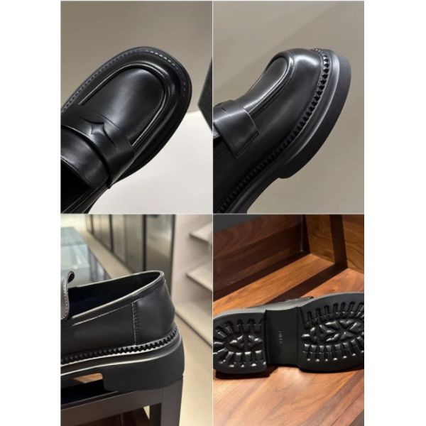 Retro Small Lacquer Leather School Shoes Versatile Thick Soled Loafers