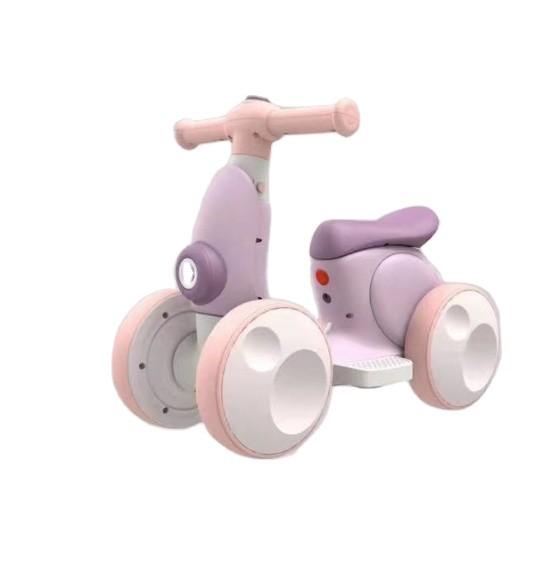 52*30*45 Bicicleta de equilíbrio infantil com dispositivo de bolha de luz musical e bicicleta elétrica para carro