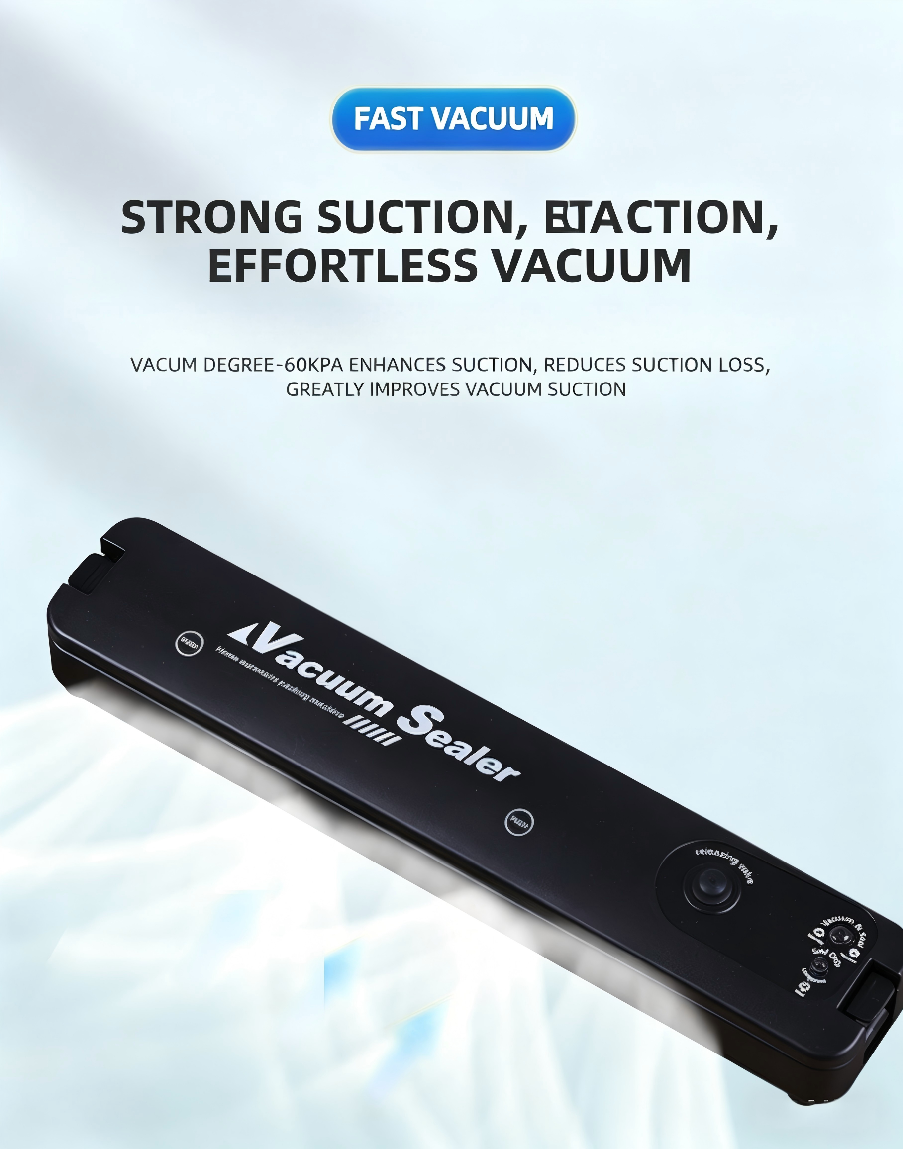 Compact Vacuum Sealer Machine Automatic Food Sealer For Food Preservation