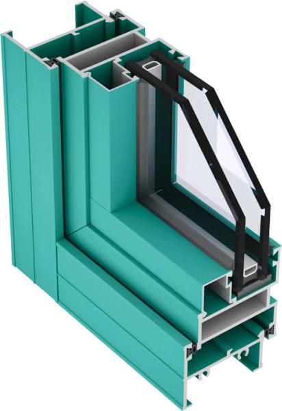 Powder Coated Aluminum Alloy Door Heat Insulation High Wear Resistance