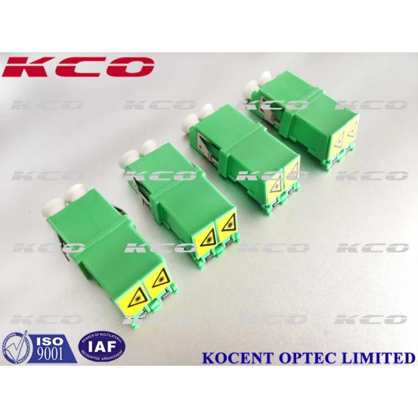 Automatic Shutter Cap Fiber Optic Adapter Duplex LC/APC Green Without Flange Coupler
