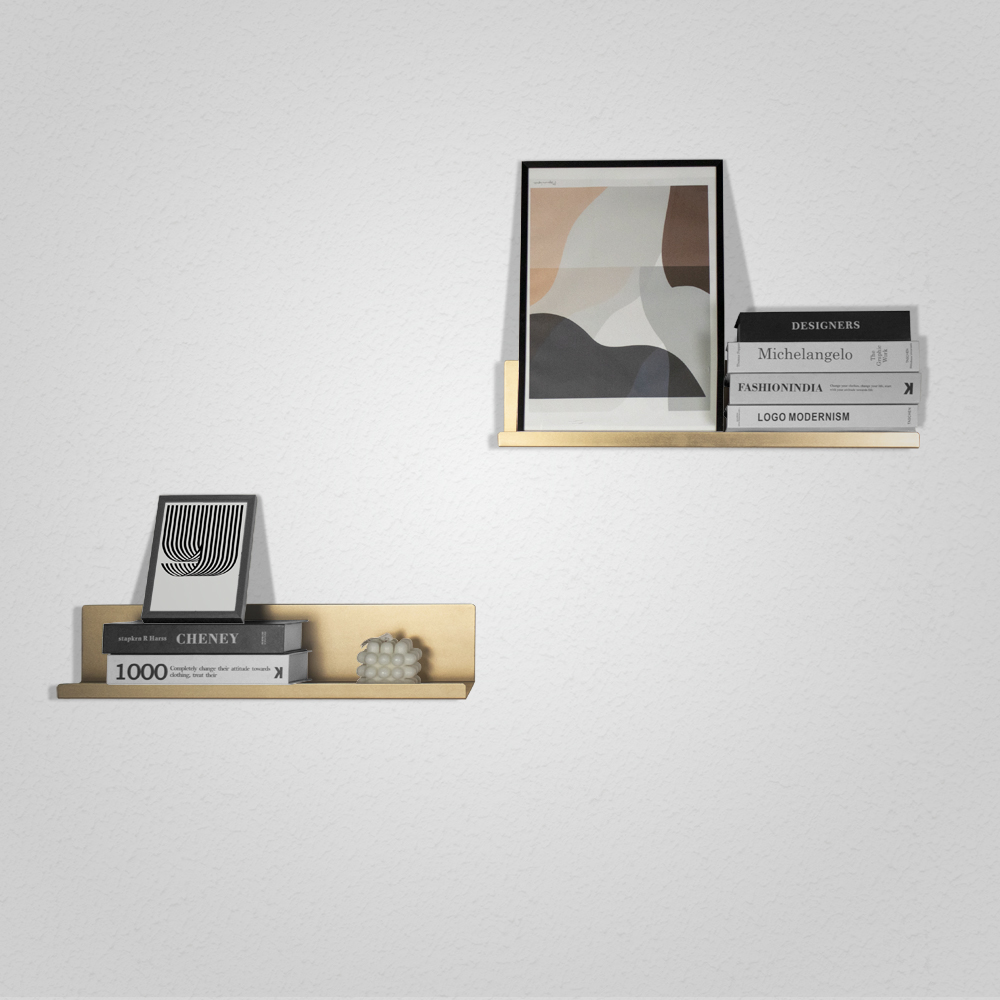 OEM Aluminum Hanging Hanging L Floating Wall Display Shelves Wall Mounted