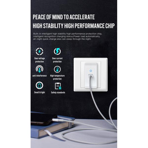 High Power Qc 3.0 Usb Wall Charger 100w Gan Travel Charger Overvoltage Protection