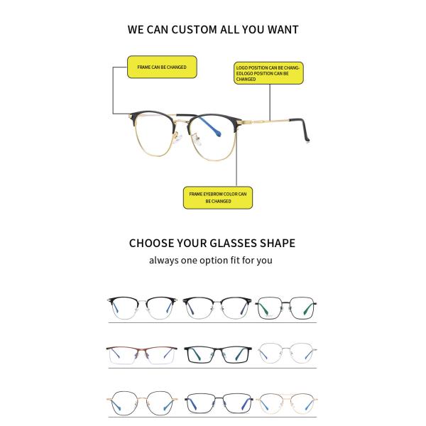 Стекла моды обрамляют изготовленные на заказ Eyeglasses ODM дизайнера для Unisex